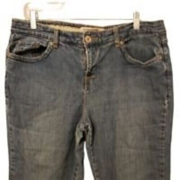 Route 66 Womens Size 13/14 Blue  Solid Crop Jeans - Picture 8 of 10